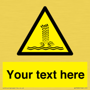 Custom warning artificial waterfall